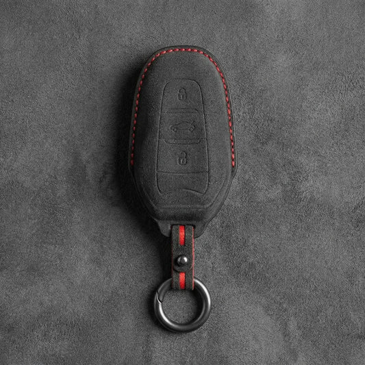 Alfa Romeo Hand-Stitched Alcantara Key Fob Cover – Shield 3-Button Smart Key