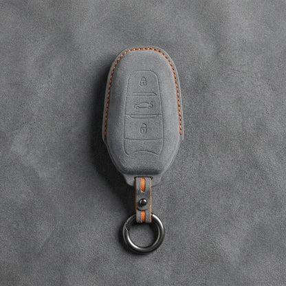 Alfa Romeo Hand-Stitched Alcantara Key Fob Cover – Shield 3-Button Smart Key