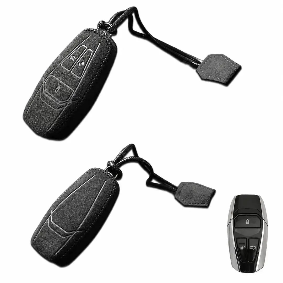 Aston Martin Hand-Stitched Alcantara Key Fob Cover – 3-Button