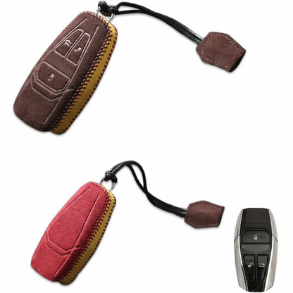 Aston Martin Hand-Stitched Alcantara Key Fob Cover – 3-Button