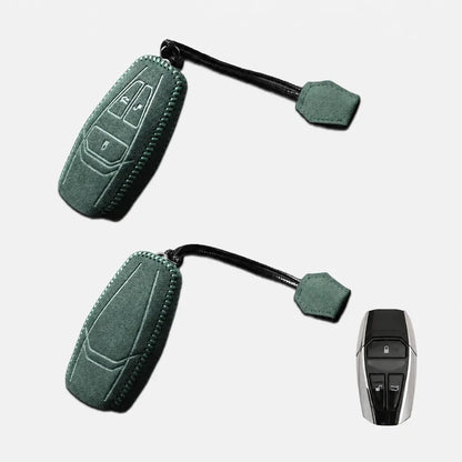 Aston Martin Hand-Stitched Alcantara Key Fob Cover – 3-Button