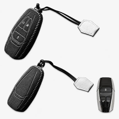Aston Martin Hand-Stitched Alcantara Key Fob Cover – 3-Button