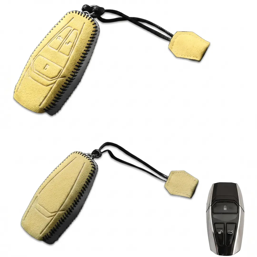 Aston Martin Hand-Stitched Alcantara Key Fob Cover – 3-Button