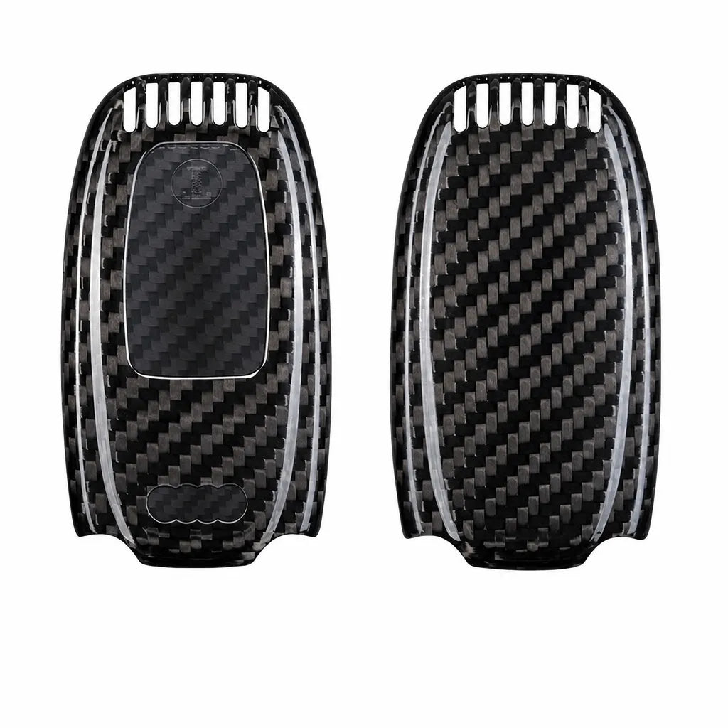 Audi Carbon Key Fob Cover – Oval 3-Button Smart Fob