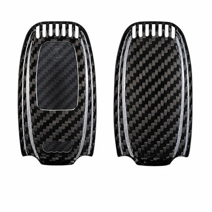 Audi Carbon Key Fob Cover – Oval 3-Button Smart Fob