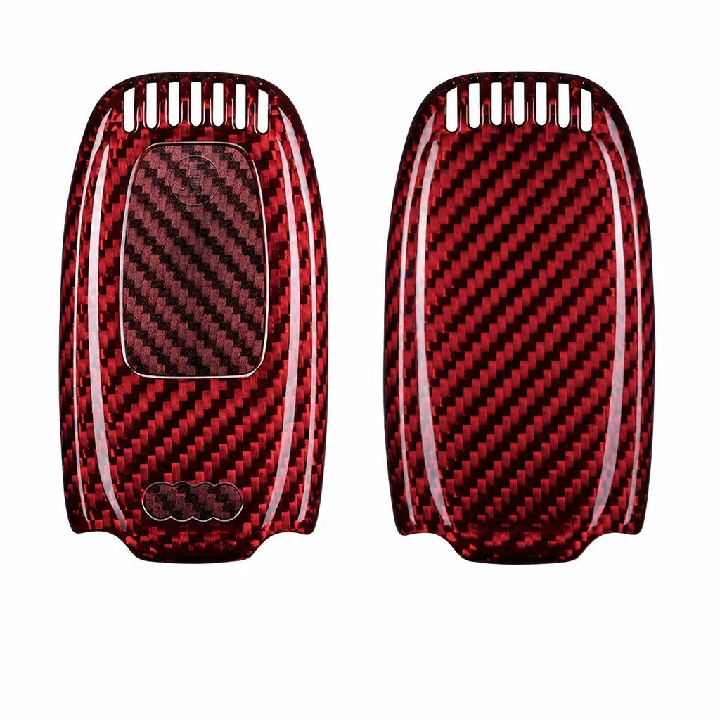 Audi Carbon Key Fob Cover – Oval 3-Button Smart Fob