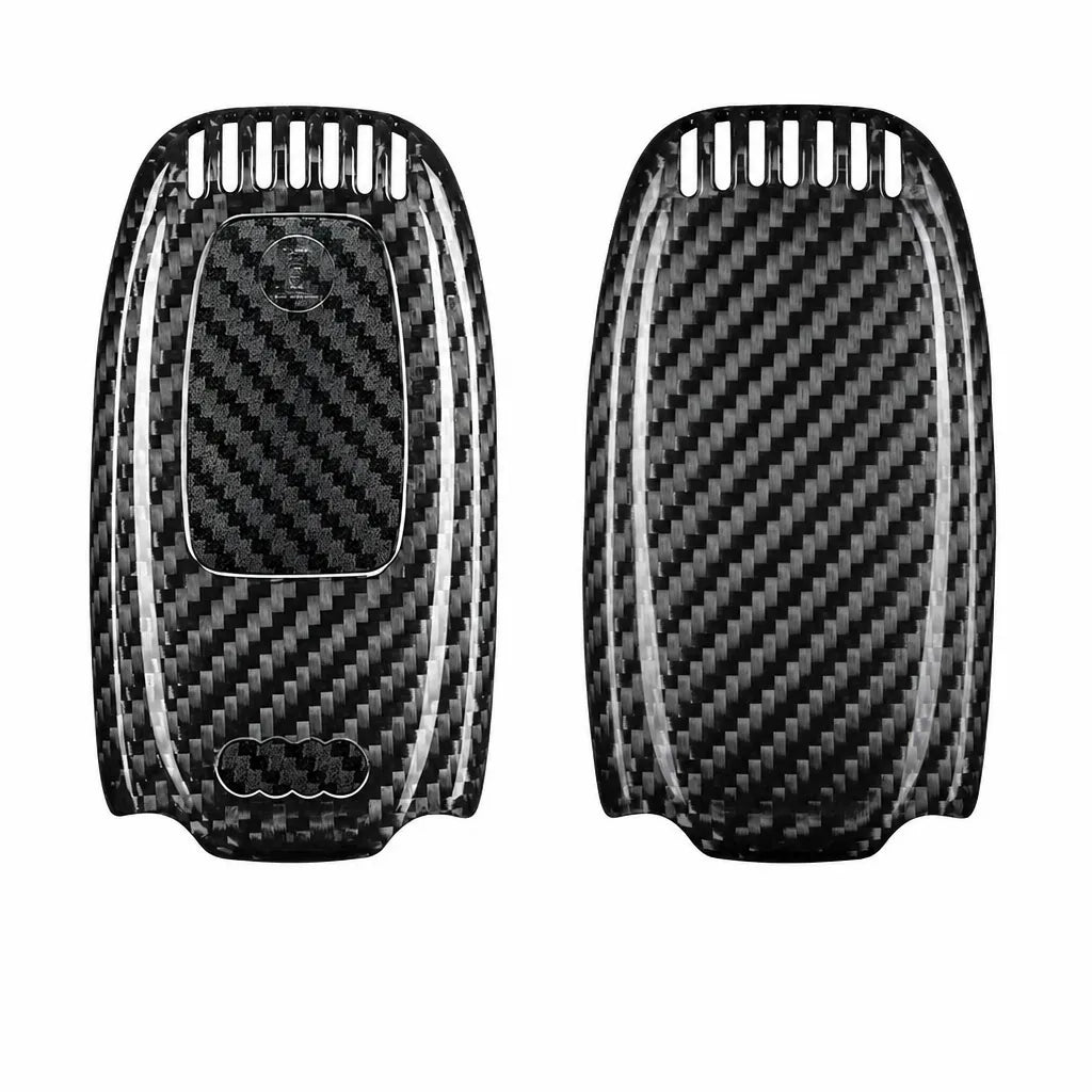 Audi Carbon Key Fob Cover – Oval 3-Button Smart Fob