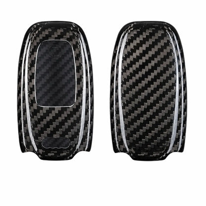 Audi Carbon Key Fob Cover – Oval 3-Button Smart Fob
