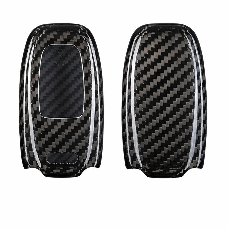 Audi Carbon Key Fob Cover – Oval 3-Button Smart Fob