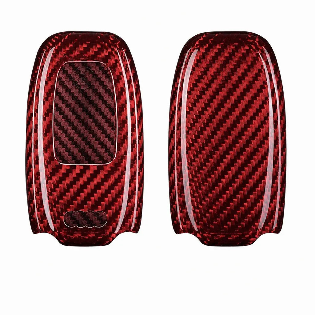 Audi Carbon Key Fob Cover – Oval 3-Button Smart Fob