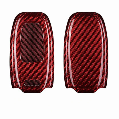 Audi Carbon Key Fob Cover – Oval 3-Button Smart Fob