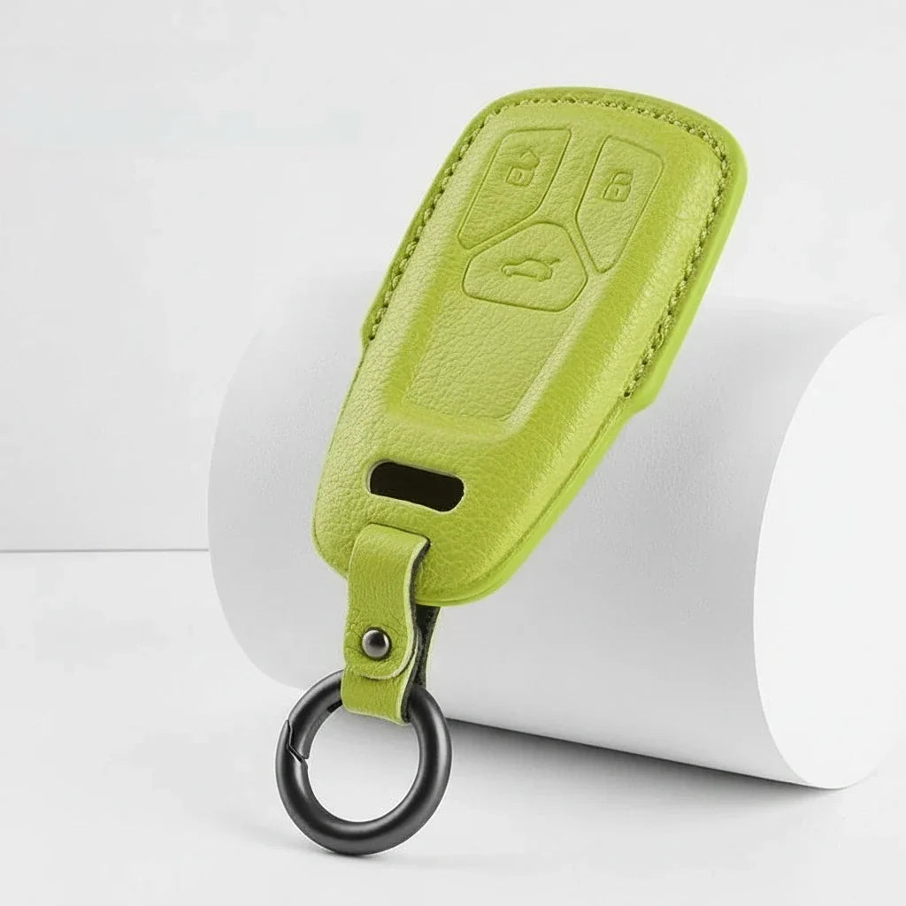 Audi Goatskin Key Fob Cover - Geometric 3-Button Smart Fob