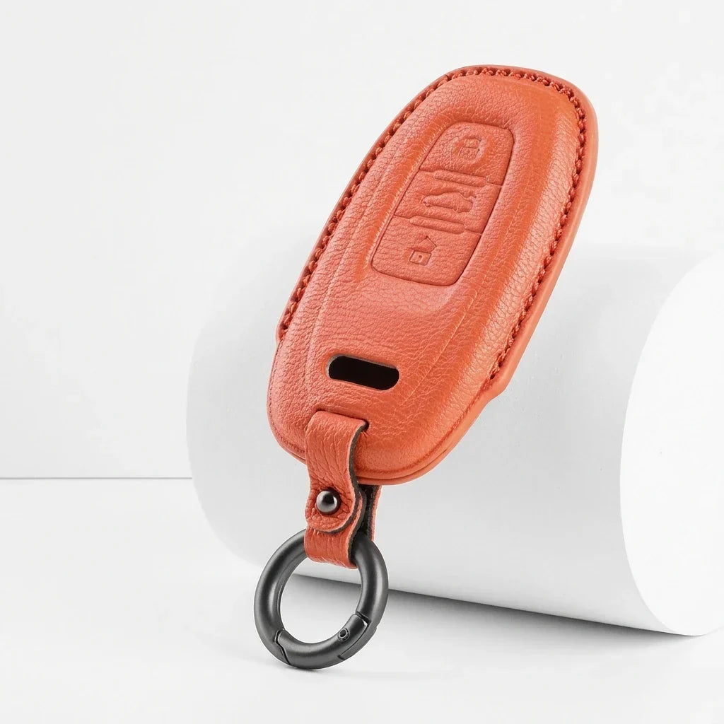 Audi Goatskin Key Fob Cover - Oval 3-Button Smart Fob