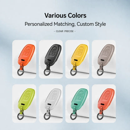 Audi Goatskin Key Fob Cover - Oval 3-Button Smart Fob