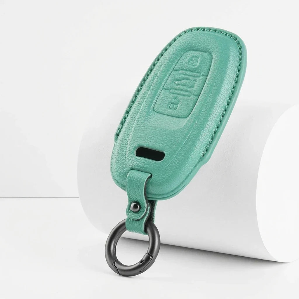 Audi Goatskin Key Fob Cover - Oval 3-Button Smart Fob