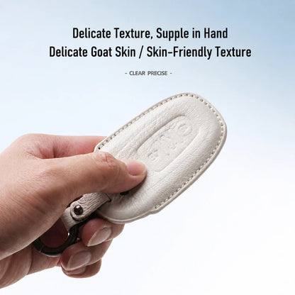 Audi Goatskin Key Fob Cover - Oval 3-Button Smart Fob