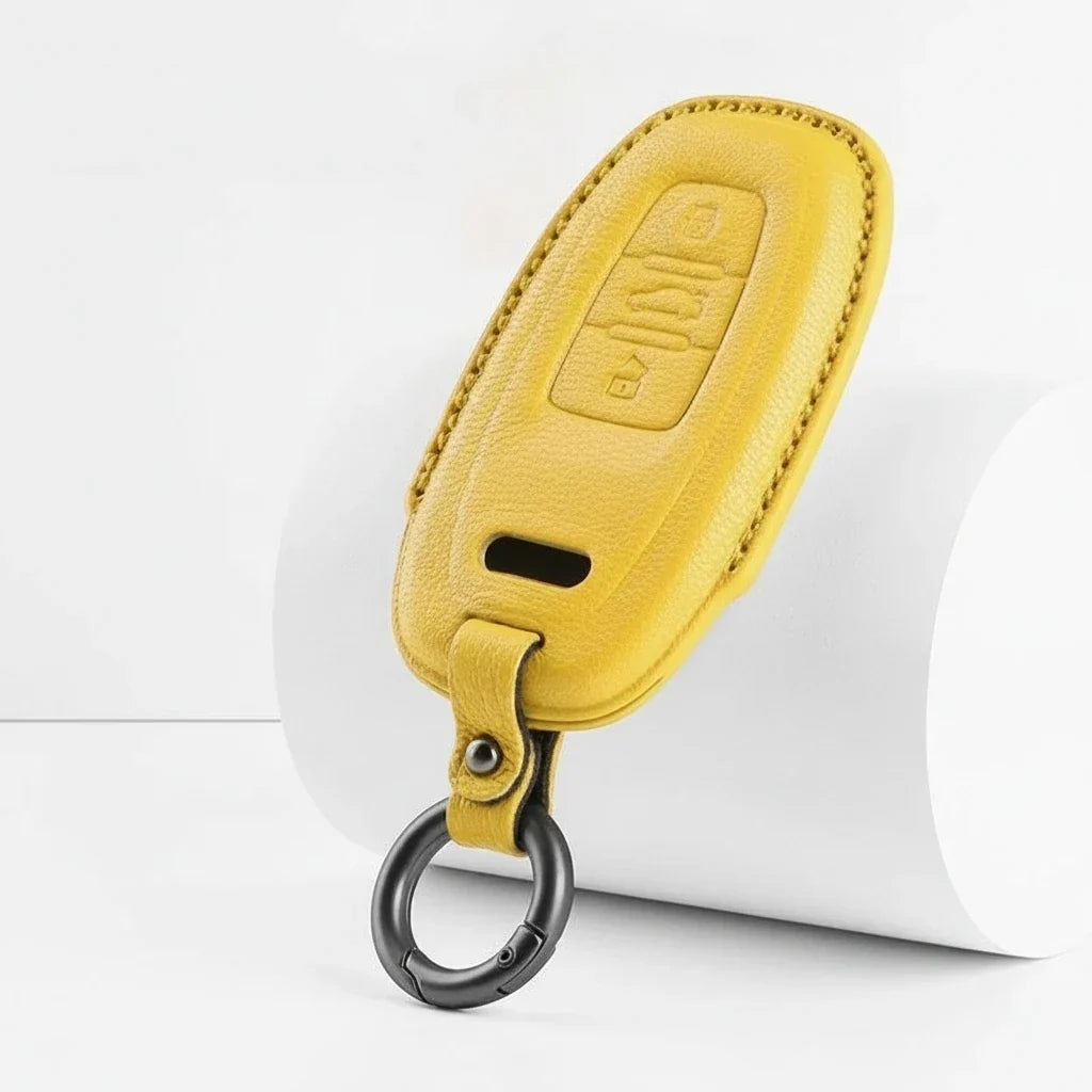 Audi Goatskin Key Fob Cover - Oval 3-Button Smart Fob