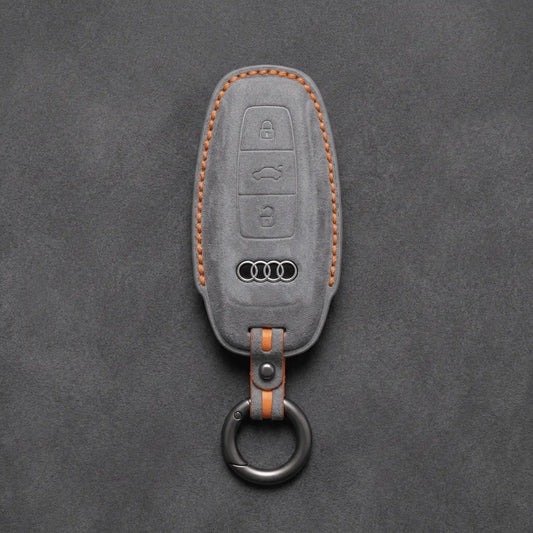 Audi Hand-Stitched Alcantara Key Fob Cover – Aero 3-Button Smart Fob