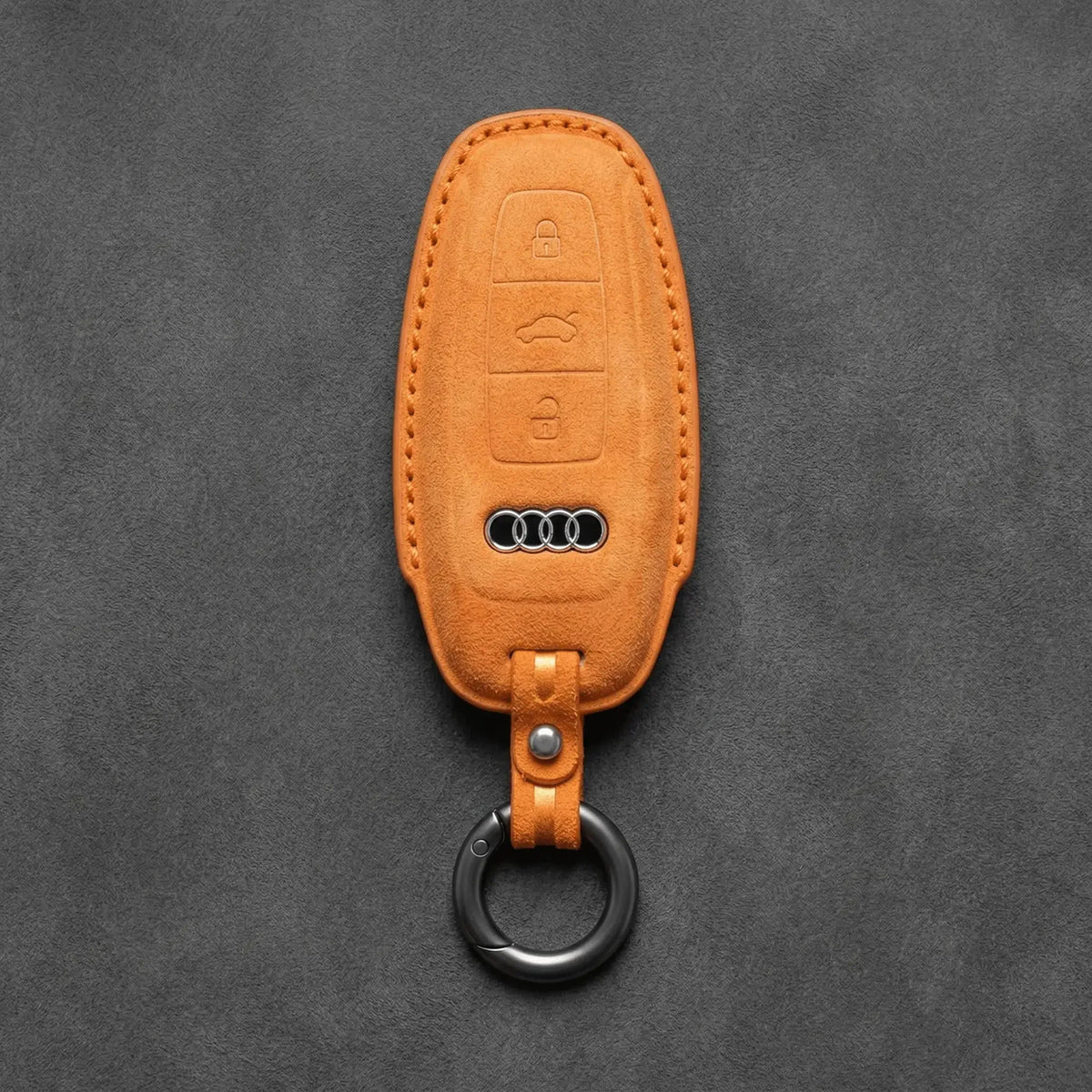 Audi Hand-Stitched Alcantara Key Fob Cover – Aero 3-Button Smart Fob