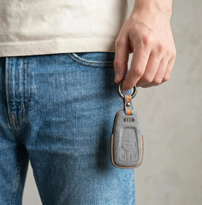 Audi Hand-Stitched Alcantara Key Fob Cover – All Types
