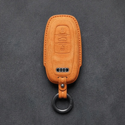 Audi Hand-Stitched Alcantara Key Fob Cover – Oval 3-Button Smart Fob
