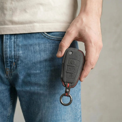 Audi Hand-Stitched Alcantara Key Fob Cover – All Types