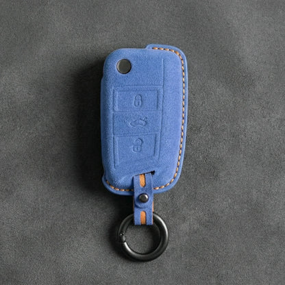 Audi Hand-Stitched Alcantara Key Fob Cover – Flip Key 3-Button