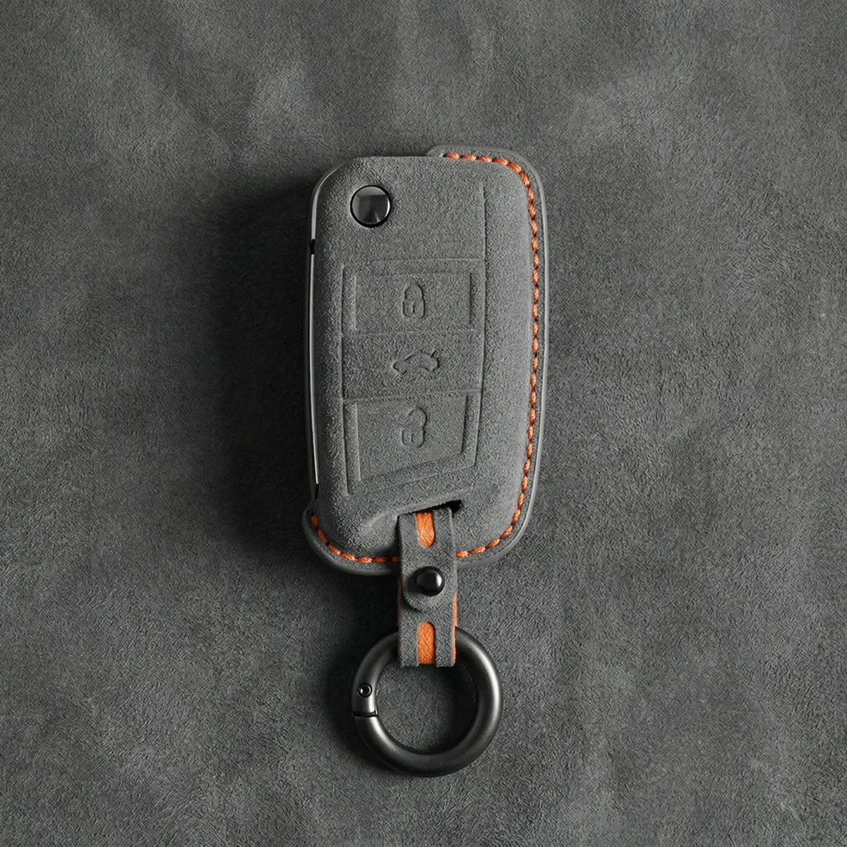 Audi Hand-Stitched Alcantara Key Fob Cover – Flip Key 3-Button