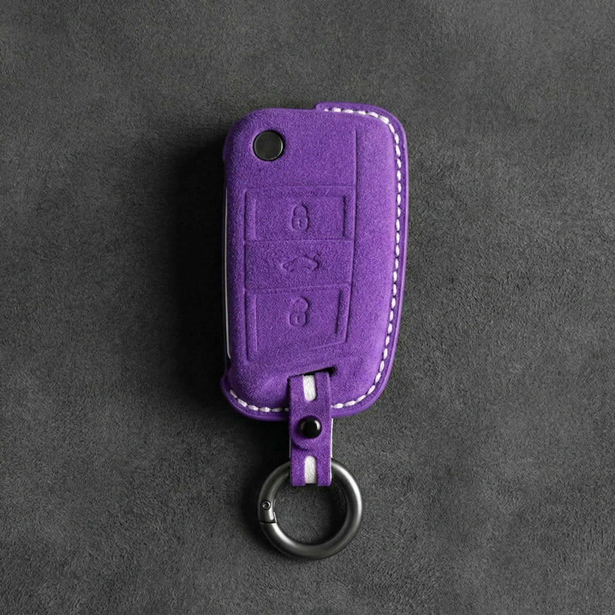Audi Hand-Stitched Alcantara Key Fob Cover – Flip Key 3-Button