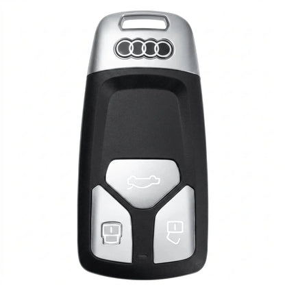 Audi Hand-Crafted Leather Key Fob Cover – Geometric 3-Button Smart Fob