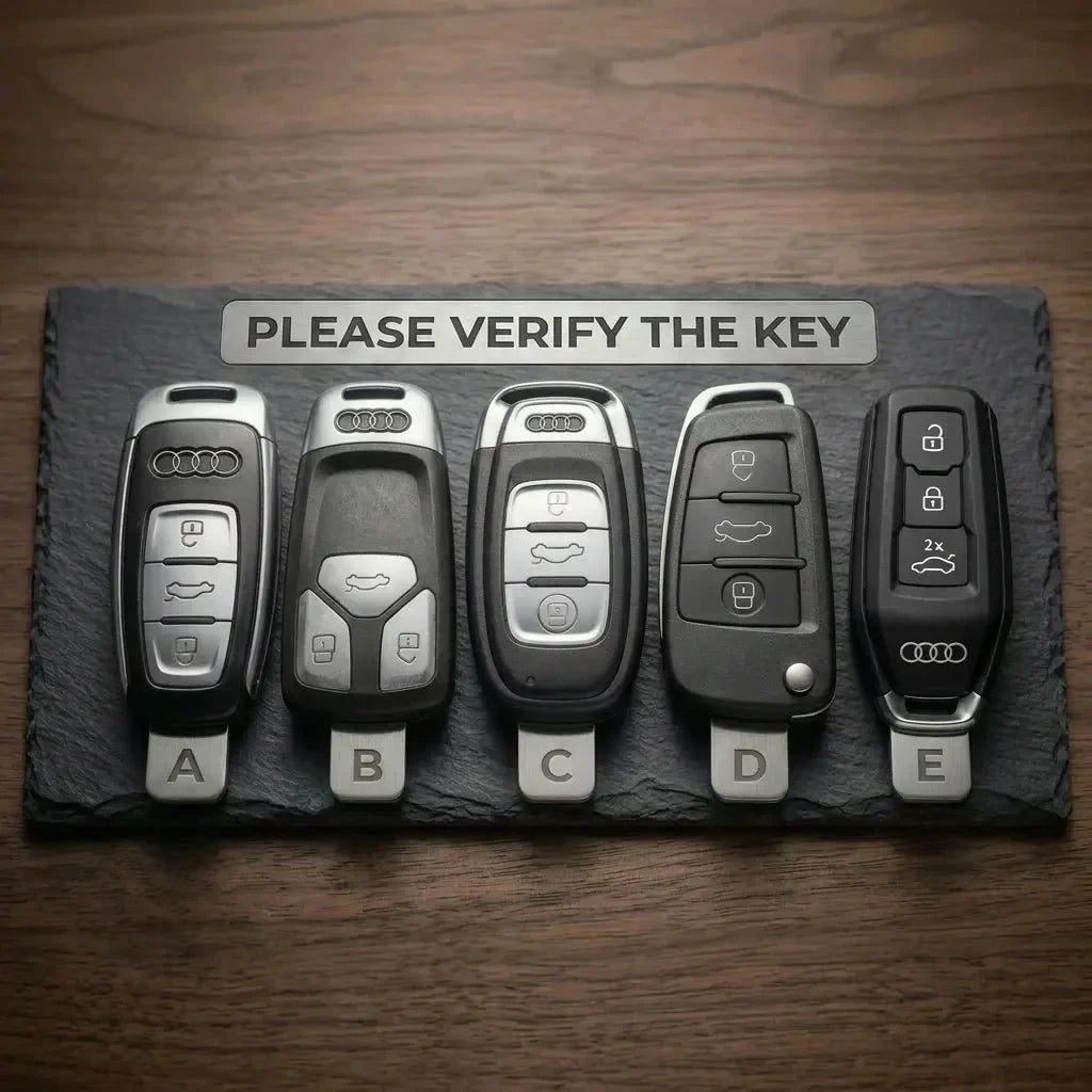Audi Hand-Stitched Alcantara Key Fob Cover – All Types