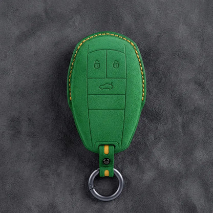 Bentley Hand-Stitched Alcantara Key Fob Cover – Winged Shield 3-Button