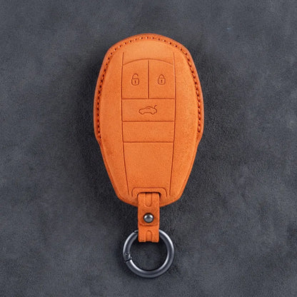 Bentley Hand-Stitched Alcantara Key Fob Cover – Winged Shield 3-Button