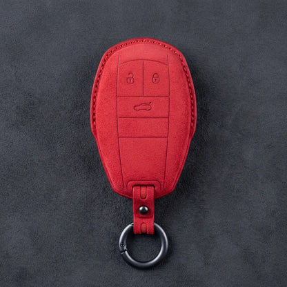 Bentley Hand-Stitched Alcantara Key Fob Cover – Winged Shield 3-Button