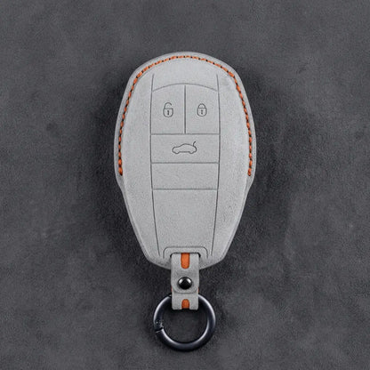 Bentley Hand-Stitched Alcantara Key Fob Cover – Winged Shield 3-Button