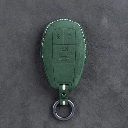 Bentley Hand-Stitched Alcantara Key Fob Cover – Winged Shield 4-Button