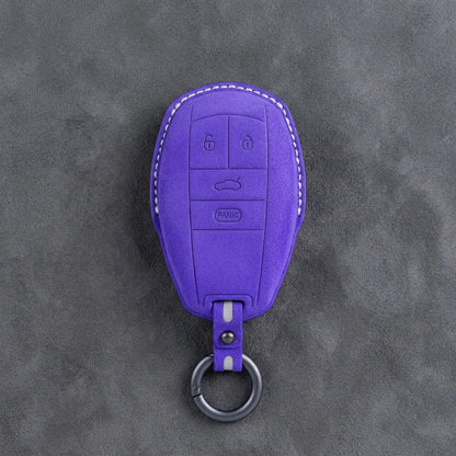 Bentley Hand-Stitched Alcantara Key Fob Cover – Winged Shield 4-Button