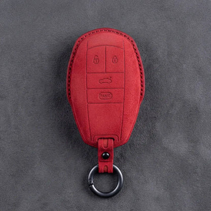 Bentley Hand-Stitched Alcantara Key Fob Cover – Winged Shield 4-Button