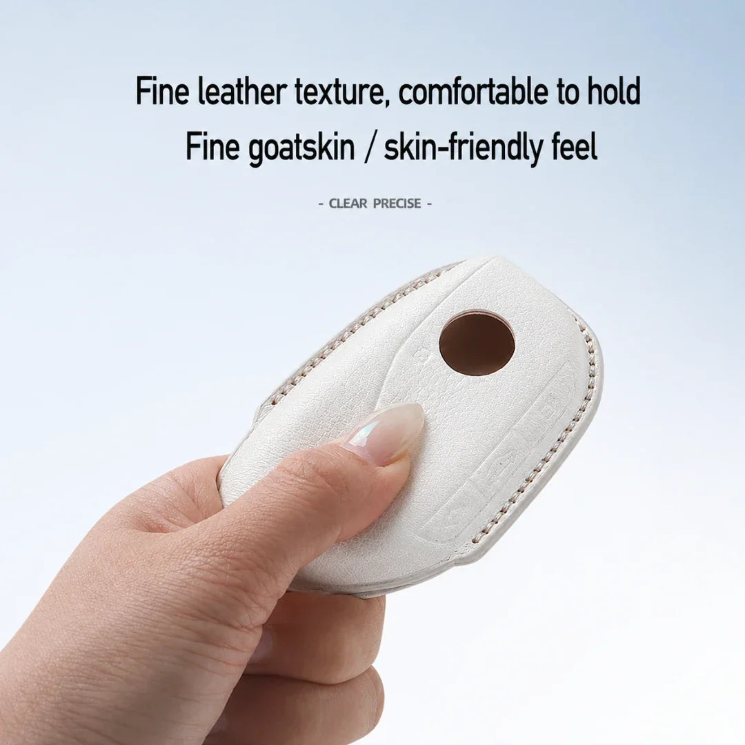 BMW Goatskin Key Fob Cover - Side-Button Wedge
