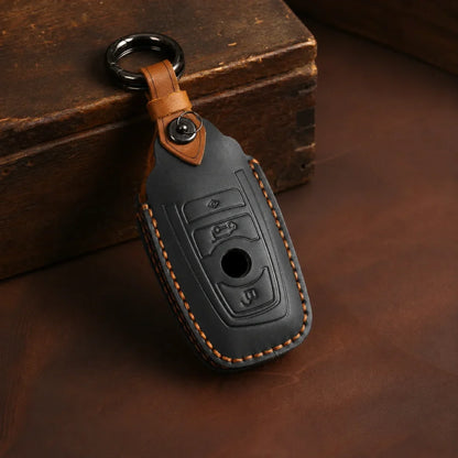 BMW Hand-Crafted Leather Key Fob Cover – Symmetric Smart Fob