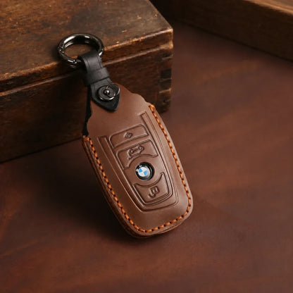 BMW Hand-Crafted Leather Key Fob Cover – Symmetric Smart Fob