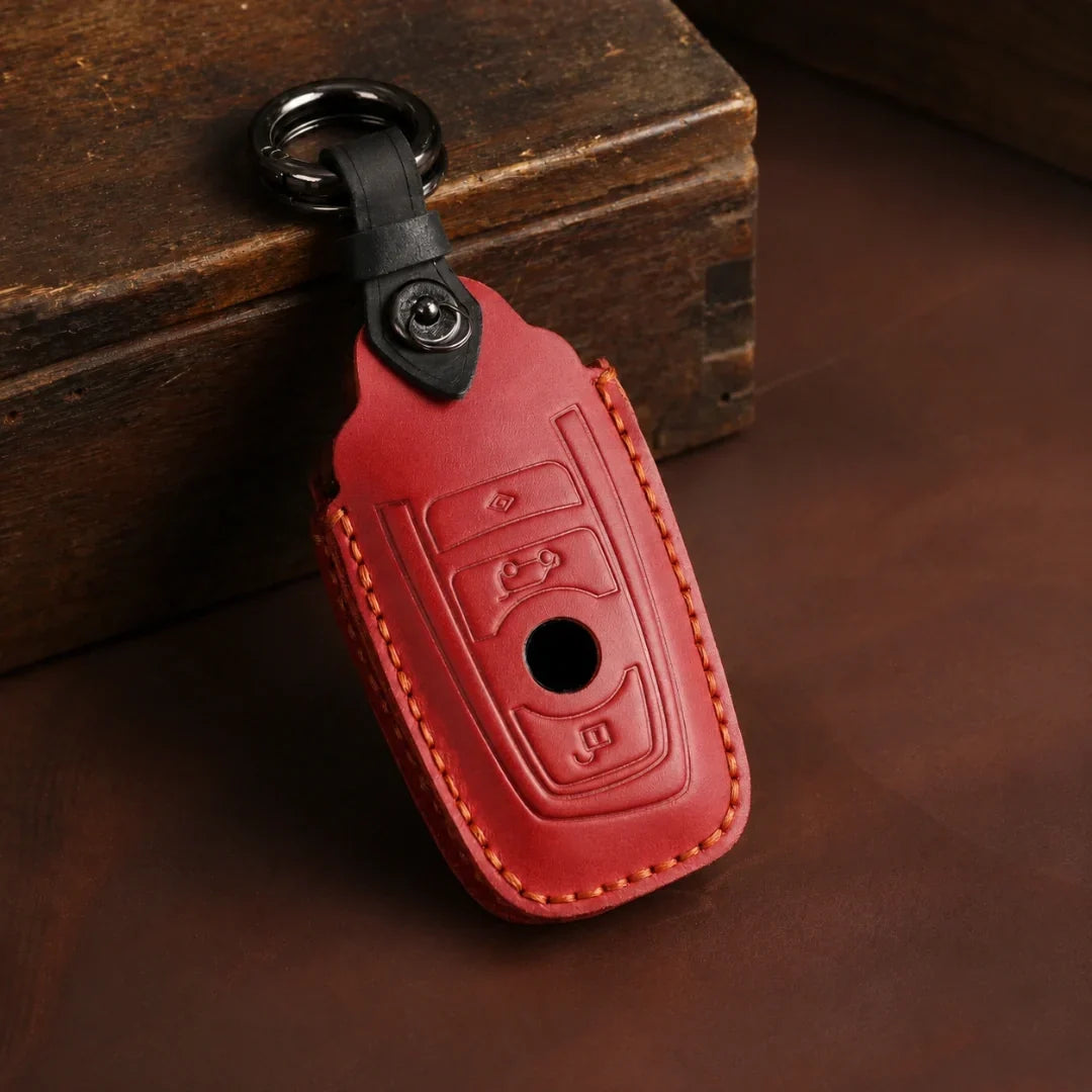BMW Hand-Crafted Leather Key Fob Cover – Symmetric Smart Fob