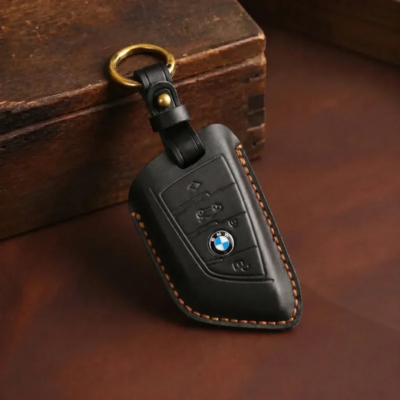 BMW Hand-Crafted Leather Key Fob Cover – Wide-Slot Blade