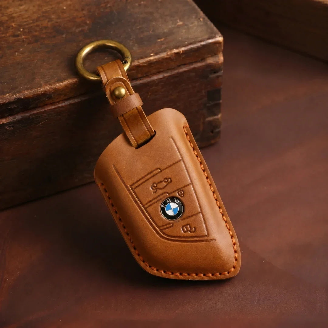 BMW Hand-Crafted Leather Key Fob Cover – Wide-Slot Blade