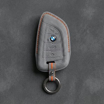 BMW Hand-Stitched Alcantara Key Fob Cover - Wide-Slot Blade