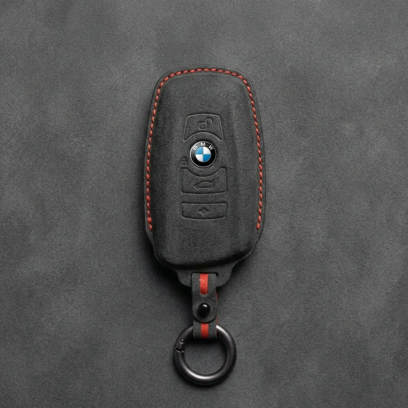 BMW Hand-Stitched Alcantara Key Fob Cover - Symmetric Smart Fob