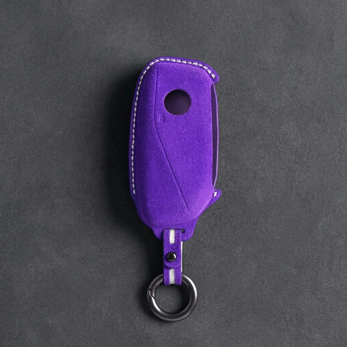 BMW Hand-Stitched Alcantara Key Fob Cover - Side-Button Wedge