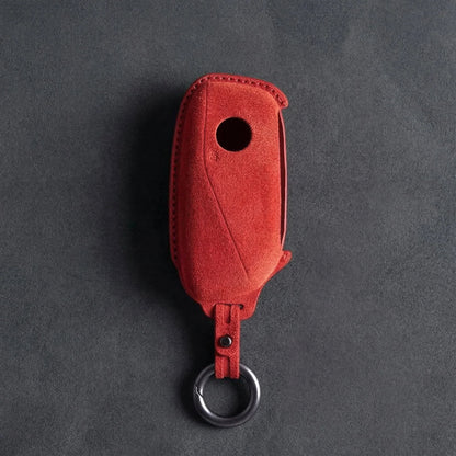 BMW Hand-Stitched Alcantara Key Fob Cover - Side-Button Wedge