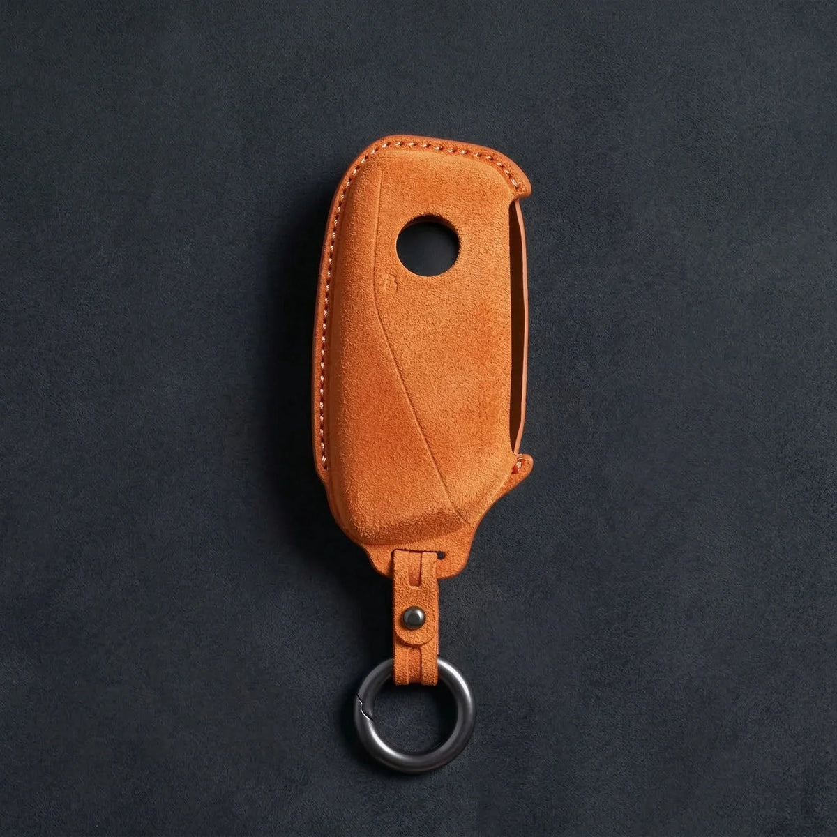 BMW Hand-Stitched Alcantara Key Fob Cover - Side-Button Wedge