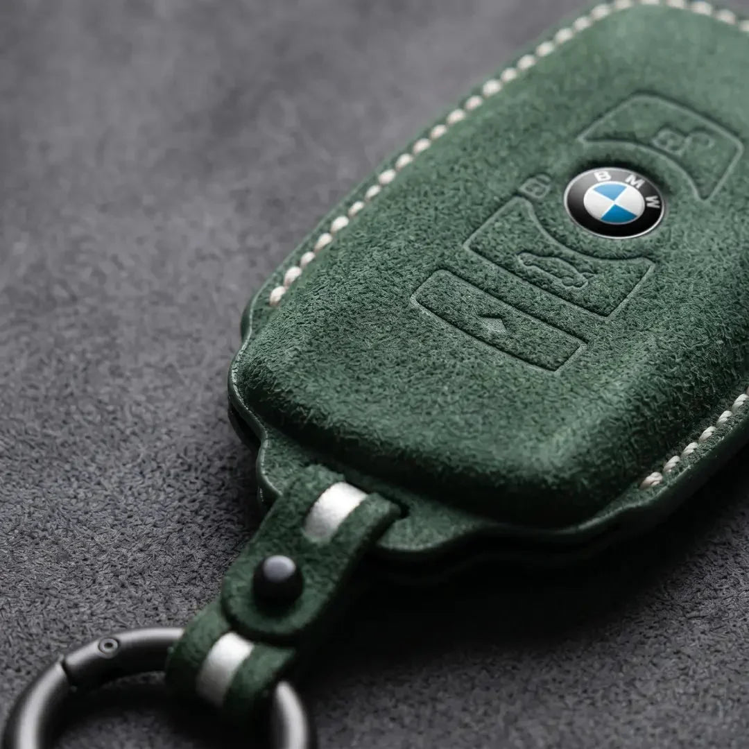 BMW Hand-Stitched Alcantara Key Fob Cover - Symmetric Smart Fob